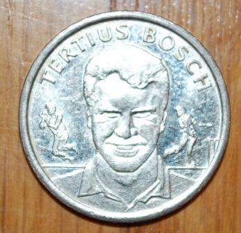 " Shoprite Checkers 1992 Cricket Token - Tertius Bosch "