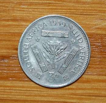 " Union 1939 3 Pence (Tickey) "