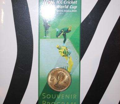!! ICC Cricket World Cup South Africa 2003 Souvenir Program with Token !!