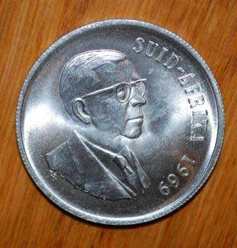 " 1969 Afrikaans One Rand "