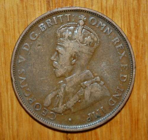 ` Australian 1919 no dot - 1 Penny `