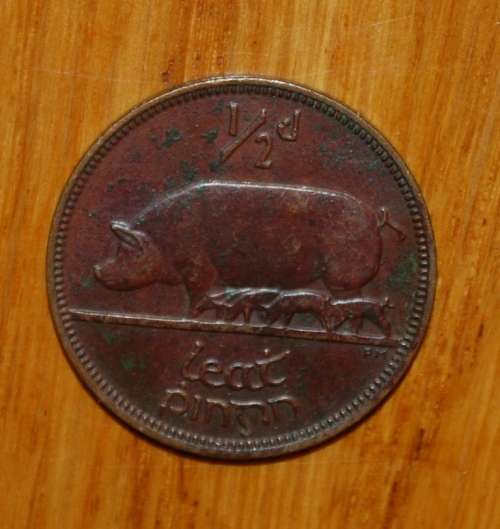 ` Ireland Half Penny - 1942 `