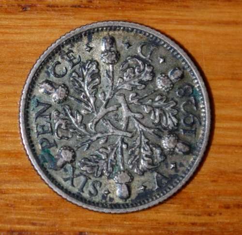 ` British 6 Pence 1928 `