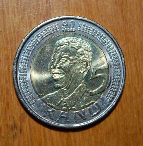 ` South Africa 2008 Mandela 90th Birthday 5 Rand `