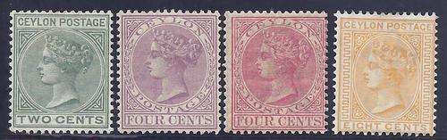 Ceylon 1883/98 group of 4 mint. SG 147/50. R 330 See below.