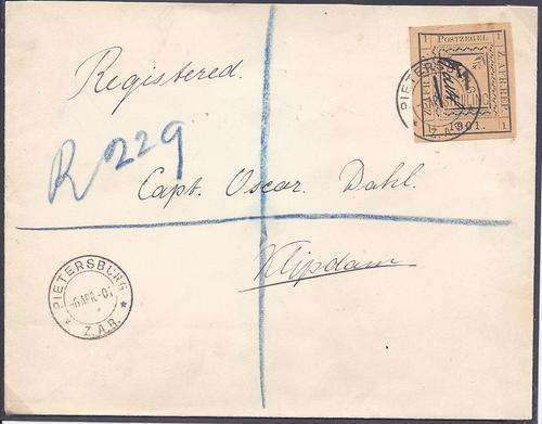 Anglo-Boer War/Pietersburg Local Issue/Rare and historic cover - For BWCrank