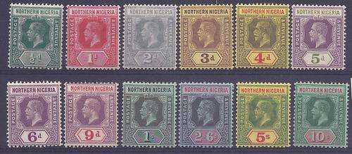 NIGERIA: 1912 SET OF 12 TO 10s MINT. SG 40/51 . R 1450 - SEE BELOW