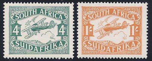 Union 1929 Air set of 2 fine mint.  SG 40/1. See below.