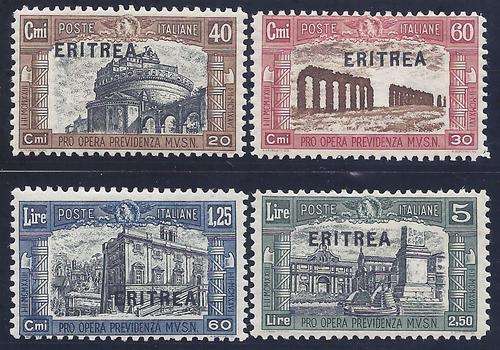 Eritrea 1927 First Defence set of 4 fine mint. SG 116/9. CV R 330. See below.