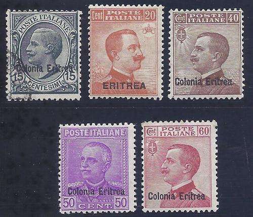 Eritrea 1916/21 Scarce set of 5 to 60c..SG 41/5  CV R 2400. See below..