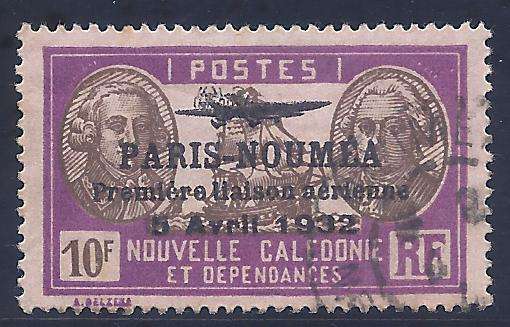 New Caledonia 1933 Air Ovpt. set: Scarce SG 209 fine used. CV R 720  See below.