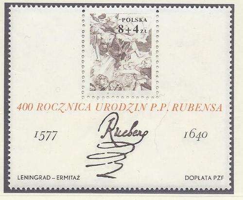 Rubens 400 years series m/sheet superb MNH. Poland. See below.