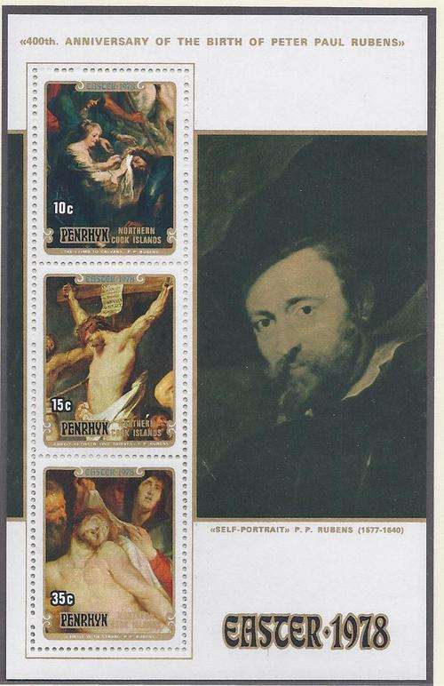 Rubens 400 years series m/sheet superb MNH. Penrhyn. See below.