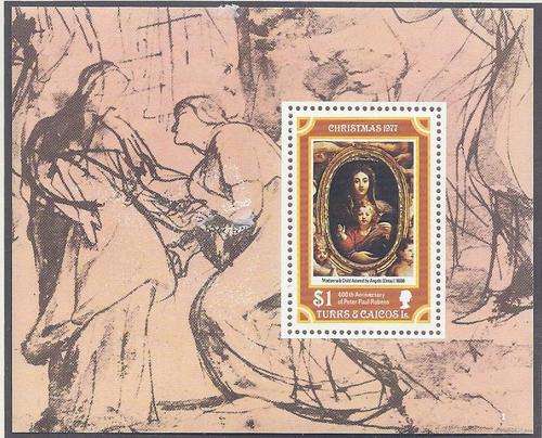 Rubens 400 years series m/sheet superb MNH. Turks & Caicos. See below.