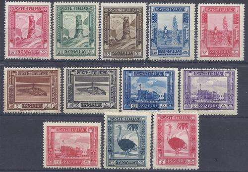 Italian Somalia: Scarce 1932/8 set of 12 to 5L fine mint. SG 161/75. CV R 4200. See Below.