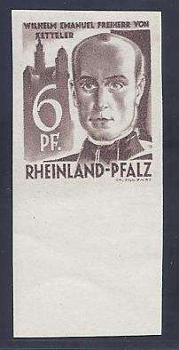 Germany (Rhineland) 1948 Scarce Imperforate Michel 17u Superb MNH.  CV R 700. See below.