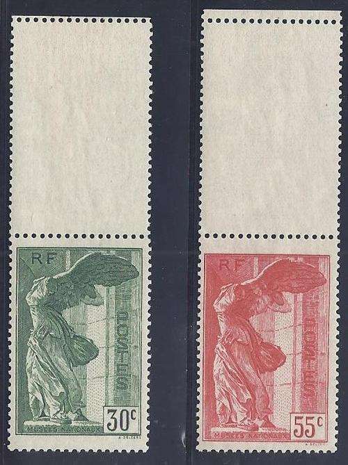 France 1937 Victory set of 2 marginal Superb MNH. CV R 5,000. SG 586/7. . See below.