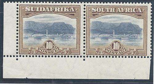Union 1927 Scarce London 10s Superb MNH (Mtd. in margin). SACC 39. CV R 8000+. See below.