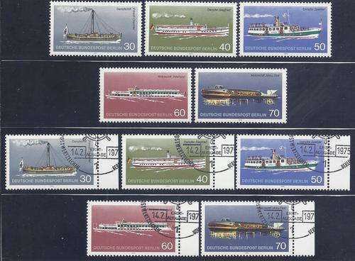 Germany (Berlin) 1975 Sets of 5 MNH and used. SG B467/71. CV R 300. See below.