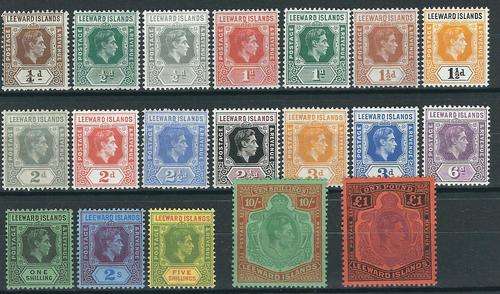 FOR JOSE ONLY : Leeward Islands 1938/51 Geo. VI Set of 19 MNH. SG 95/114c. See below.