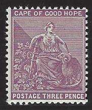 Cape Rectangular: 1893/8 SACC 59 (SG 64) Superb MNH. CV R 450. See below.