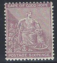 Cape Rectangular: 1884 SACC 47a (SG 52a) fine mint. CV R 400. See below.
