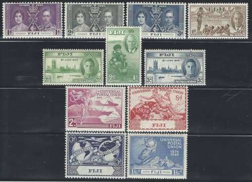 Fiji 1937/50 Five sets/issues superb MNH. See below.