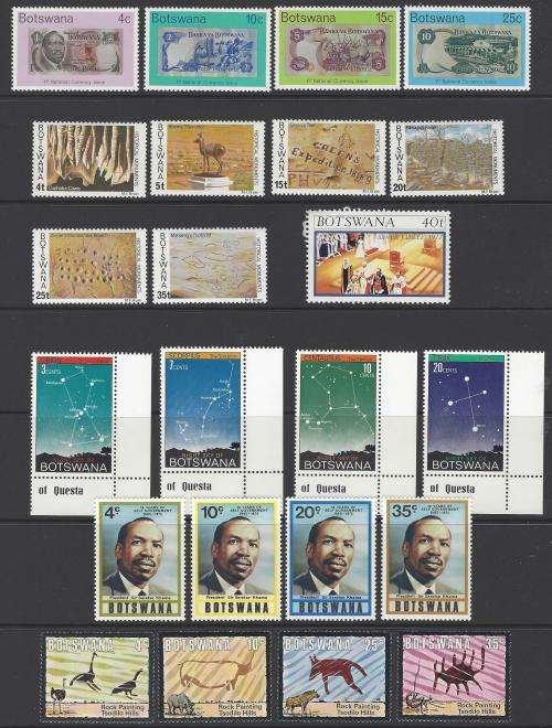 Botswana: Four pages of sets/issues superb MNH. Good value. See below.