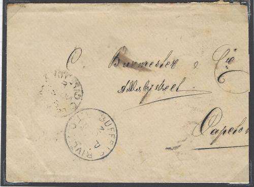 FOR JULIAN ONLY : 1881 "BUFFELS RIVER R.T.O." datestamp - unlisted by Putzel. See below