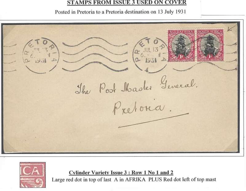 Union: June 1930: Scarce Roto 1d Issue 3 on cover with variety. See below.