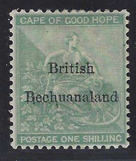 Bechuanaland 1885 The very scarce SG/SACC 8 fine mint. CV R 8,000. See below.