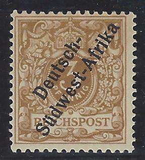 SWA (German) 1897 SACC 1a very fine mint. See Below.