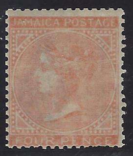 Jamaica 1860 SG 4 fine mint. See below.