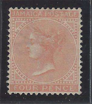 Jamaica 1870/83 The very scarce SG 11 very fine mint. See below.