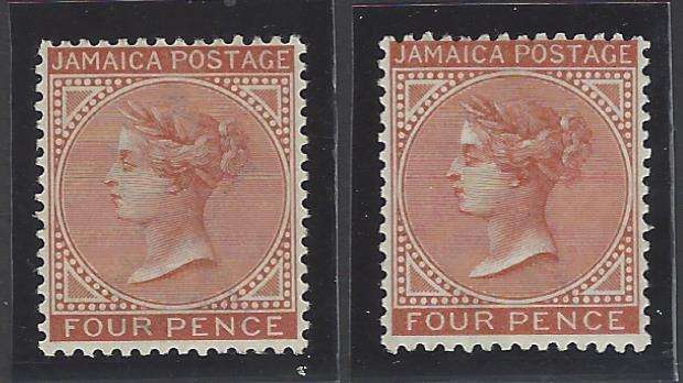 Jamaica 1883/97 The very scarce SG 22, 22b superb mint. See below.