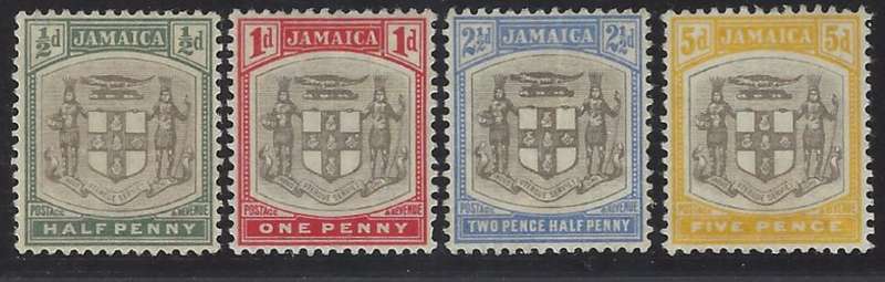 Jamaica 1903/4 set of 4 superb mint. SG 33/6. See below.