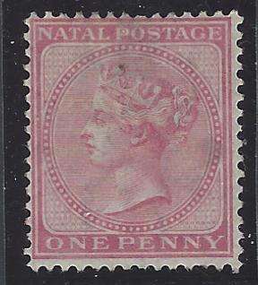 Natal 1874/8 SG 66 mint. CV GB Pounds 60. See below.