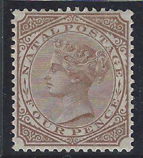 Natal 1874/8 SG 69 mint. CV GB Pounds 200. See below.
