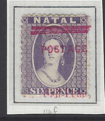 Natal 1895 SG 114f with MISPLACED SURCHARGE mint.  See below.