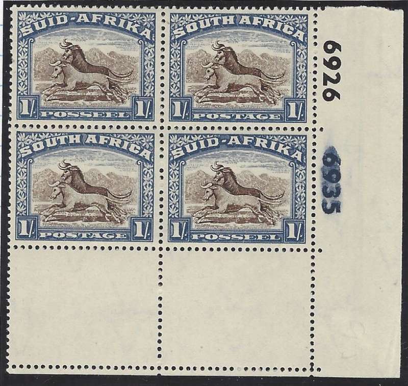 Union: 1950 Issue 5 control - brown vignette - VFM. SACC 119. See Below.