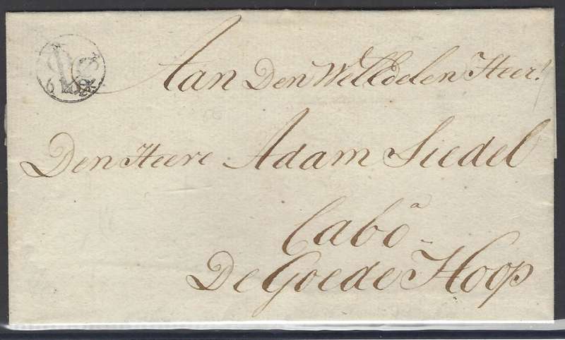 Cape 1792/95 `VOC` Monogram handstamp (type 3) of the Dutch East India Company. See below.