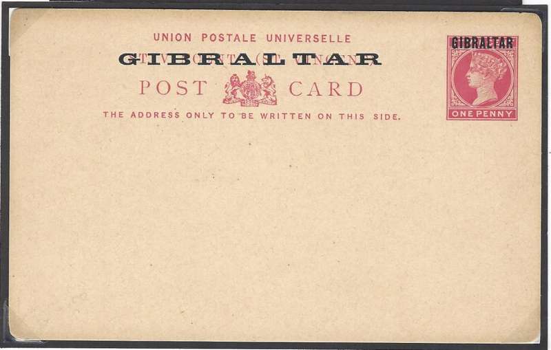 Gibraltar: Scarce Queen Victoria postal stationery collection. Unused/used/Specimens. See below.
