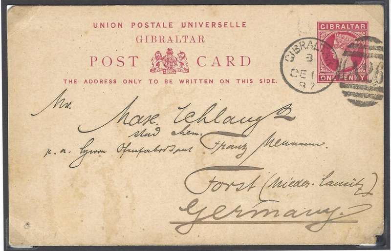 Gibraltar: Scarce Queen Victoria postal stationery collection. Unused/used/Specimens. See below.