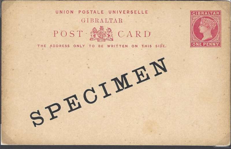 Gibraltar: Scarce Queen Victoria postal stationery collection. Unused/used/Specimens. See below.