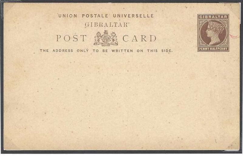 Gibraltar: Scarce Queen Victoria postal stationery collection. Unused/used/Specimens. See below.