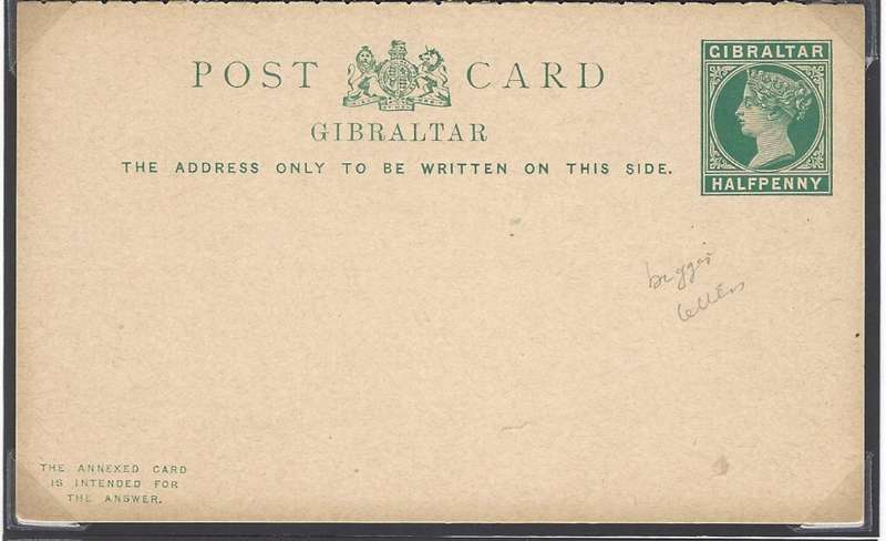 Gibraltar: Scarce Queen Victoria postal stationery collection. Unused/used/Specimens. See below.