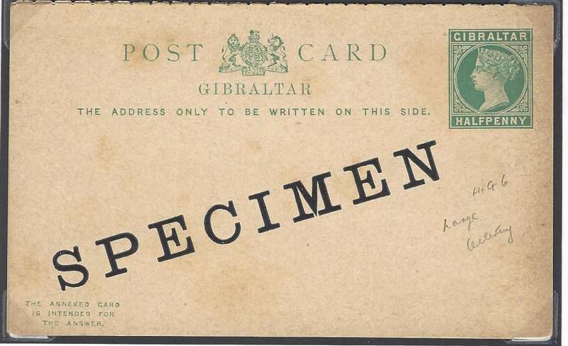 Gibraltar: Scarce Queen Victoria postal stationery collection. Unused/used/Specimens. See below.