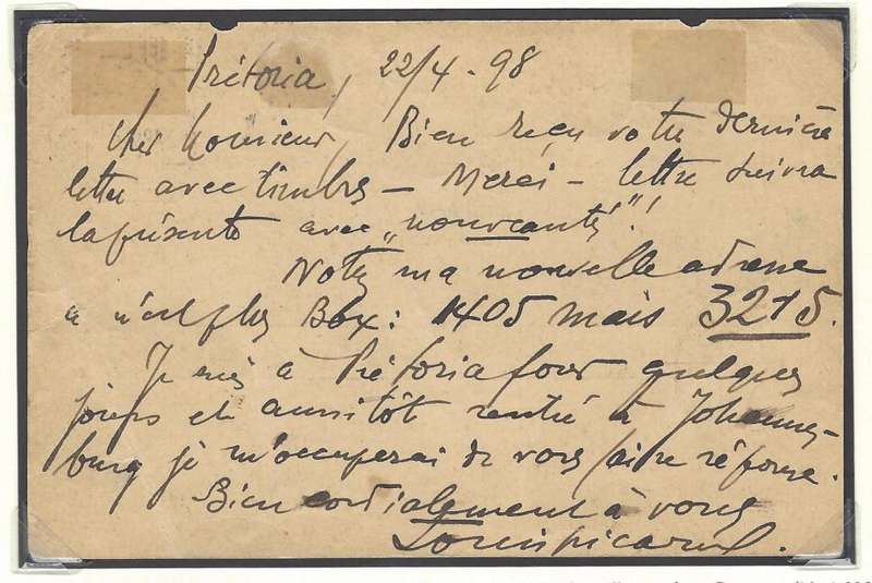 Transvaal: Outgoing mail: Pretoria/Comatiepoort/Lourenco Marques/Zanzibar. Scarce. See below.