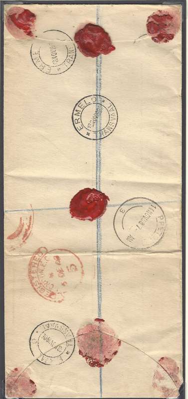 Transvaal 1908 Scarce ERMELO STRAIGHT LINE CACHET Registered letter to UK. See below.