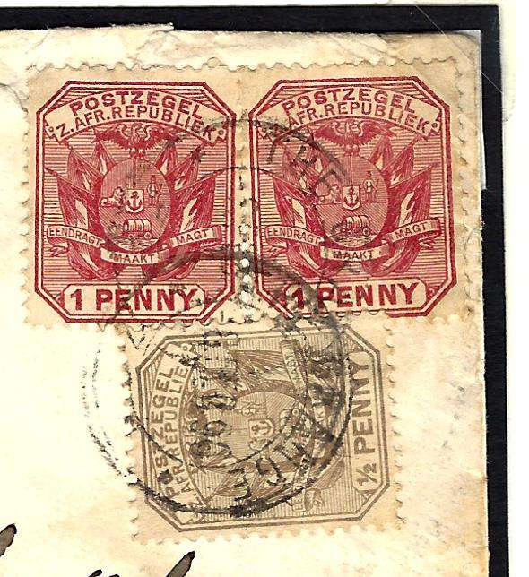 Transvaal: 1893: The U.P.U. & 2 1/2 d letter rate to UK from THE GRANGE. SCARCE. See below.